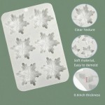 Snowflake Chocolate Mold 6-Cavity, 3D Silicone Mold for Mousse Candy Desserts, Fondant, Soap, Candle, Christmas Decor