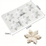 Snowflake Chocolate Mold 6-Cavity, 3D Silicone Mold for Mousse Candy Desserts, Fondant, Soap, Candle, Christmas Decor
