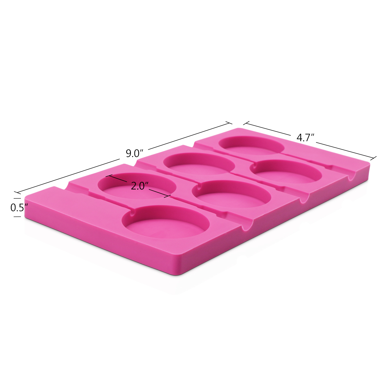  2 Pcs Large Silicone Molds for Baking, 6-Cavity Round