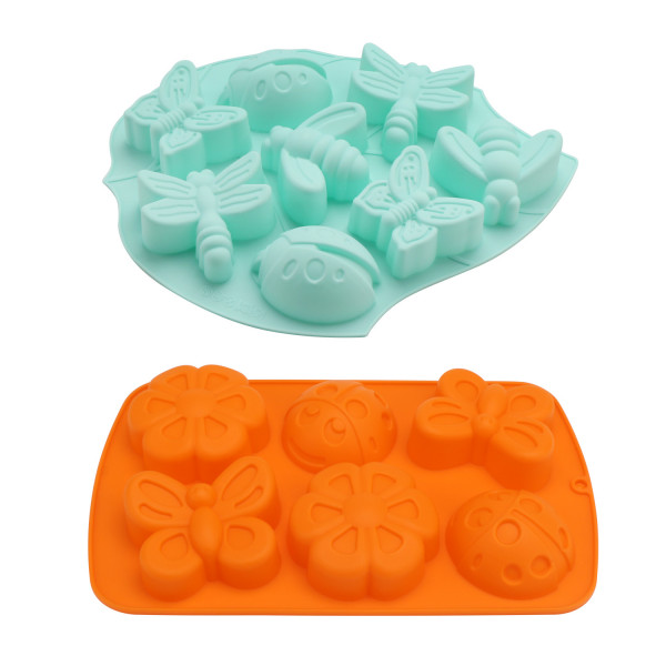 Soap Molds, Beasea 2pcs Bath Bomb Molds Insect Silicone Mold Butterfly Mold DIY Silicone Mold for Bath Bomb, Lotion Bars, Chocolate, Candy, Jello, Crayon, Baking Cupcake