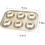 Donut Pan Set of 2, Beasea Nonstick Donut Baking Pans, Carbon Steel Donut Mold, Donut Baking Tray Bagels Mold for 6 Donuts