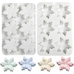 Snowflake Chocolate Mold 6-Cavity, 3D Silicone Mold for Mousse Candy Desserts, Fondant, Soap, Candle, Christmas Decor