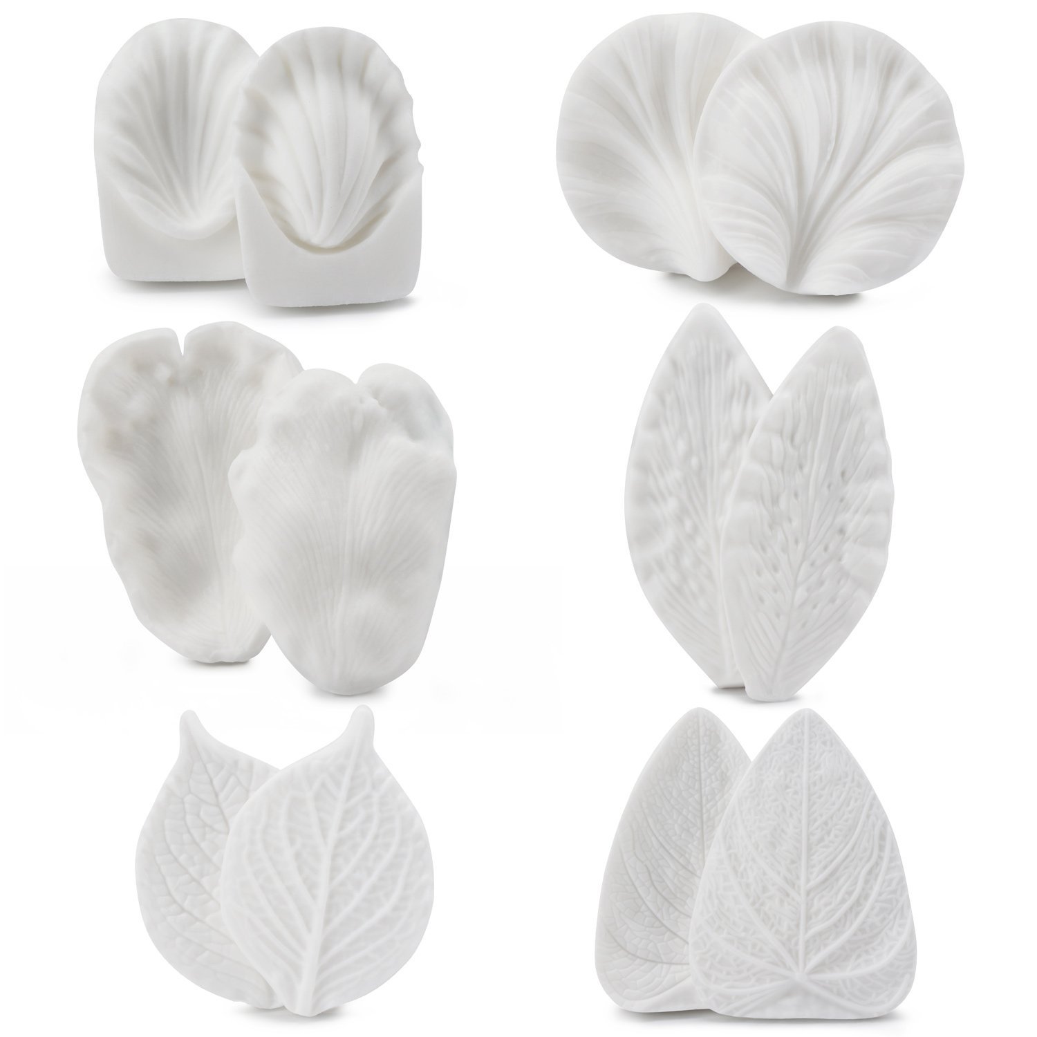 6 Pack Fondant Molds, Mini Flower Mold Butterfly Molds Leaf Mold