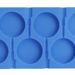 6 Cavity Round Lollipop Mold,Hard Candy Molds DIY Lollipop Silicone Cake Chocolate Molds Fondant Ice Ball and Handmade Soap Maker Kitchen Tray Blue with 50 Lollipop Sticks 