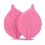  Beasea Cake Decorating Kit 6 Sets Leaves Petel Veiner Mold Silicone Sugarcraft Fondant Flower, Shells Molds Color Pink 