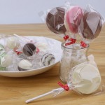 100 Pack Treat Bags Cake Pop Treat Bag Sets 4"W Lollipop Sticks, Metallic Twist Ties, Clear Cello Favor Bags for Lollipop Candy Chocolate Party Present Red 