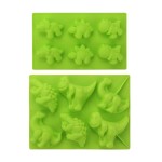  Beasea (2 Pack) Silicone Dinosaur Molds 3D Cake Mold Perfect for Dinosaur Gummies, Chocolates, Ice Cube Cake Decorations Baking Tools 