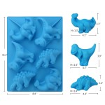  Beasea (2 Pack) Silicone Dinosaur Molds 3D Cake Mold Perfect for Dinosaur Gummies, Chocolates, Ice Cube Cake Decorations Baking Tools 